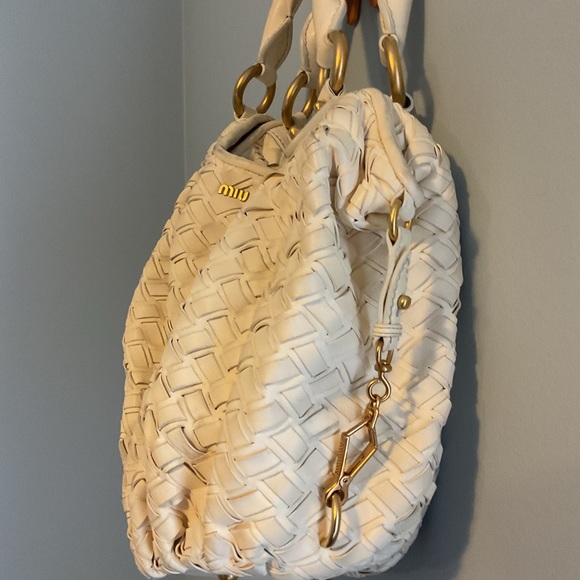 Miu Miu Leather Woven Bag - Picture 2 of 3